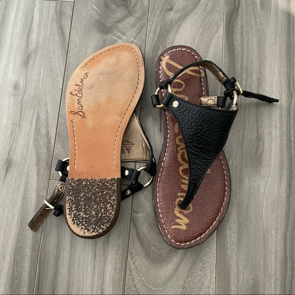 Sam Edelman Women's Greta Flat Sandal size 4.5 women Black - Picture 9 of 9